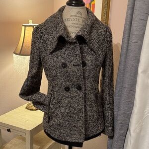 Juicy Couture Black and Gray Pea Coat